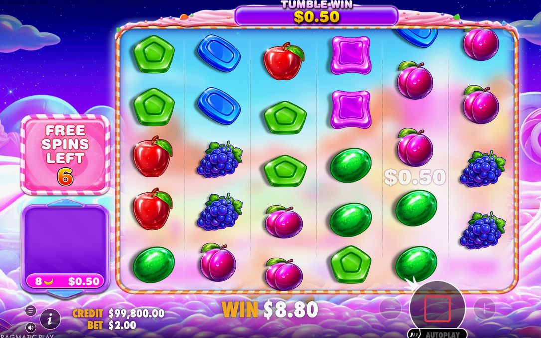 Free spins-läget under en pågående tumble-kedja
