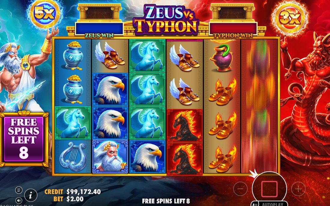 Free Spins-läge med spelets särskilda rullset