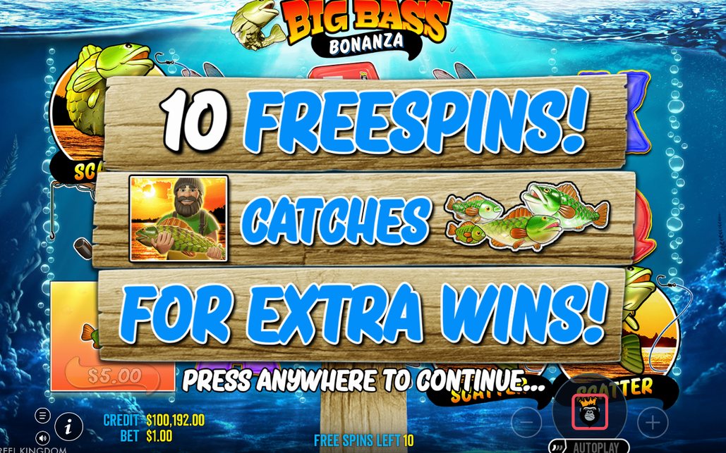 Free Spins med Fisherman Wild på alla rullar